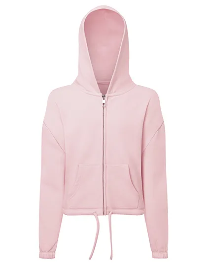 Kinder Hooded Tri Dri Recycled Cropped Oversize Full Zip TR61B in Kinder Hooded Tri Dri Recycled Cropped Oversize Full Zip TR61B Light Pink