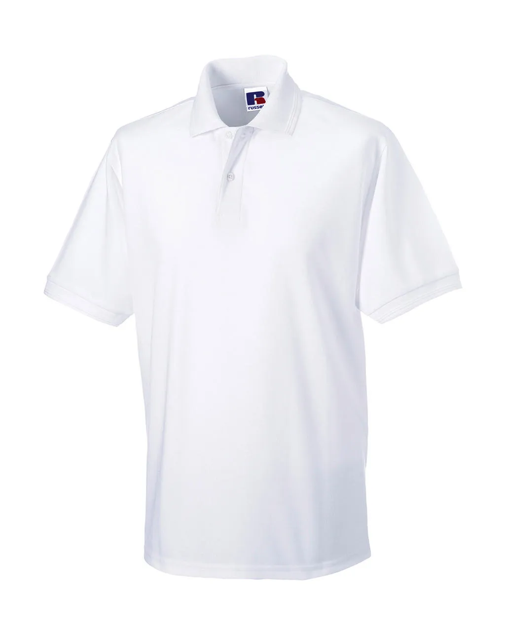 Heren Polo extra groot 5XL en 6XL Russell R-599M-0 in Heren Polo extra groot 5XL en 6XL Russell R-599M-0 Wit