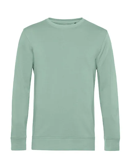 Organische heren Sweater B&C Inspire Crew Neck Sweat WU31B in Organische heren Sweater B&C Inspire Crew Neck Sweat WU31B - Sage