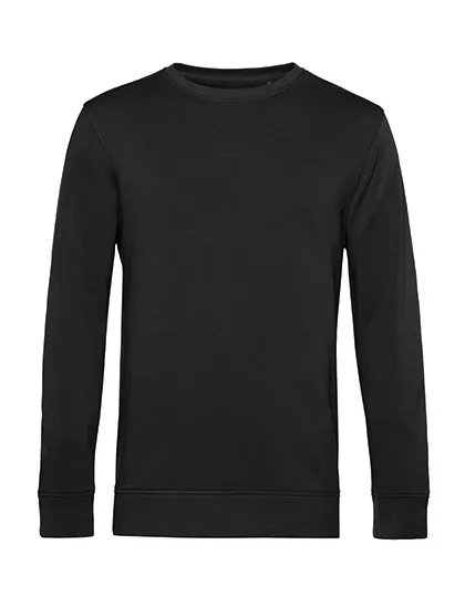 Organische heren Sweater B&C Inspire Crew Neck Sweat WU31B in Organische heren Sweater B&C Inspire Crew Neck Sweat WU31B - Black Pure