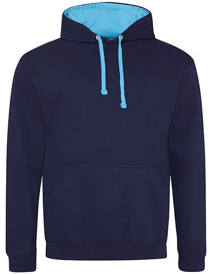 Heren Hoodie AWDis varsity JH003 in Heren Hoodie AWDis varsity JH003 - Oxford Navy-Hawaiian Blue