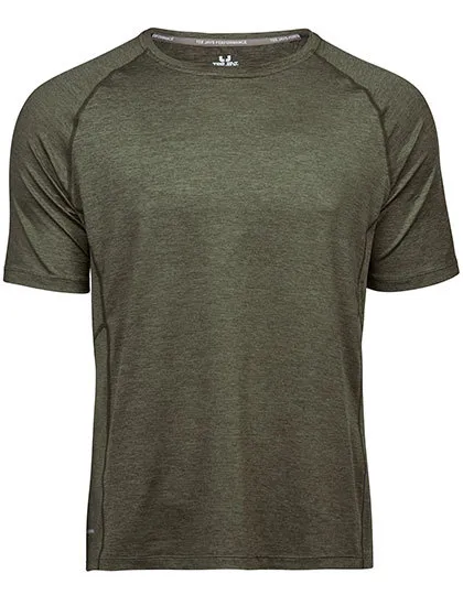 Heren Sportshirt Tee Jays 7020 in Heren Sportshirt Tee Jays 7020 Olive Melange