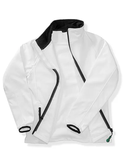 Dames Softshell Jas Result R231F in Dames Softshell Jas Result R231F White/Black
