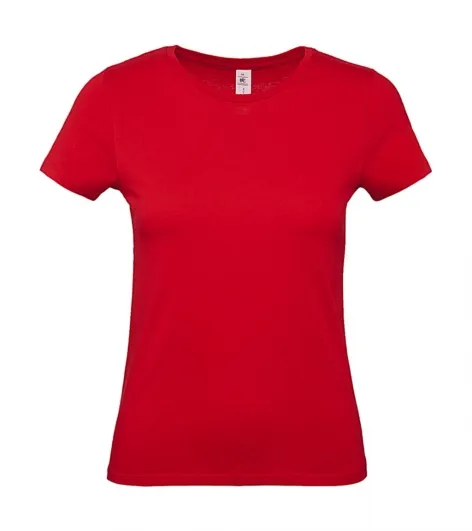 Dames T-shirt B&C E150 TW02T in Dames T-shirt B&C E150 TW02T Red