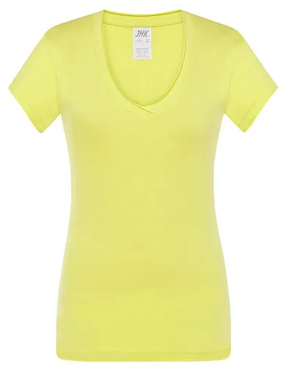 Dames T-shirt V hals JHK Sicilia TSULSCL in Dames T-shirt V hals JHK Sicilia TSULSCL - Pistachio