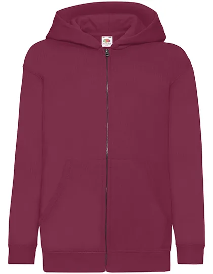 Kinder Hoodie full zip Fruit of the Loom 62-045-0 in Kinder Hoodie full zip Fruit of the Loom 62-045-0 Burgundy