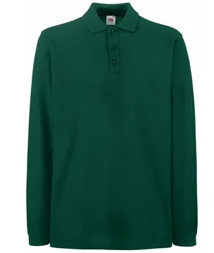 Heren Polo lange mouw Fruit of the Loom 63-310-0 in Heren Polo lange mouw Fruit of the Loom 63-310-0 Forrest green