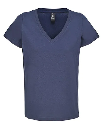 Dames T-Shirt Sols V-Neck Regent 04766 in Dames T-Shirt Sols V-Neck Regent 04766 - French Navy
