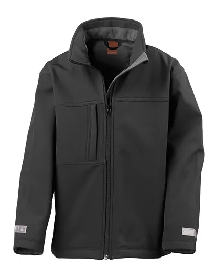 Kinder Softshell jas Classic Result R121J in Kinder Softshell jas Classic Result R121J zwart