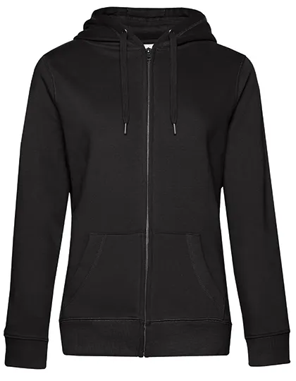 Dames Hoodie met rits B&C QUEEN WW03Q in Dames Hoodie met rits B&C QUEEN WW03Q - Black Pure
