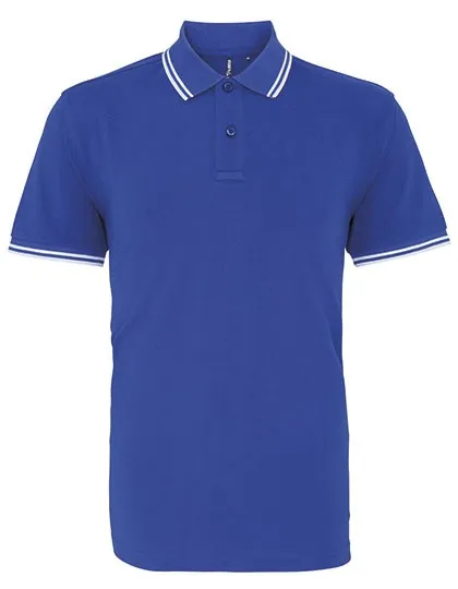 Heren Polo Asquith & Fox Classic Fit Tipped AQ011 in Heren Polo Asquith & Fox Classic Fit Tipped Royal Blue-Wit