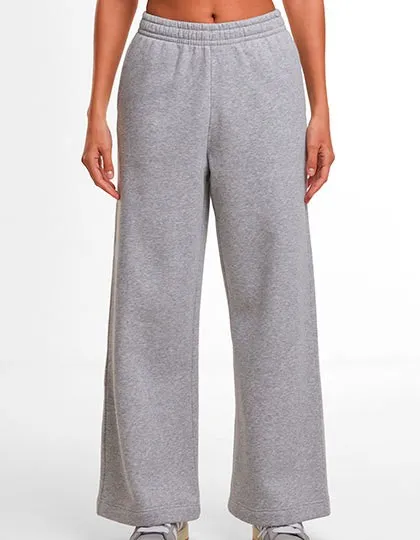 Dames Joggingbroek Build Your Brand Wideleg - heather Grey