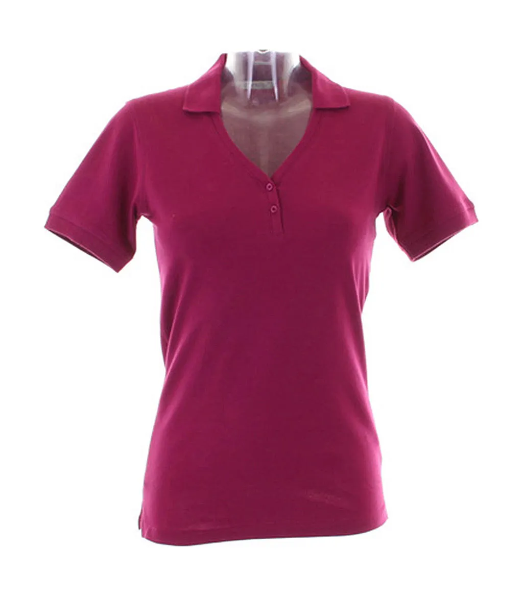 Dames Poloshirt Kustom Kit Sophia V-Neck KK732 productfoto