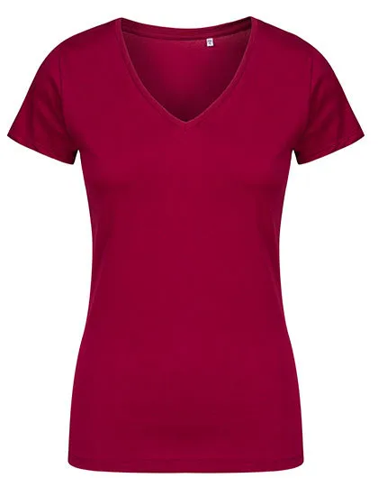 Dames T-shirt Promodoro V-Neck 1525 in Dames T-shirt Promodoro V-Neck 1525 - Berry
