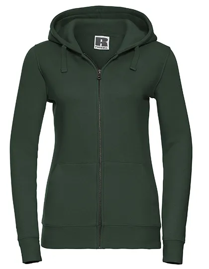 Dames Hoodie met Rits Russell Authentic R-266F-0 in Dames Hoodie met Rits Russell Authentic R-266F-0 - Bottle Green