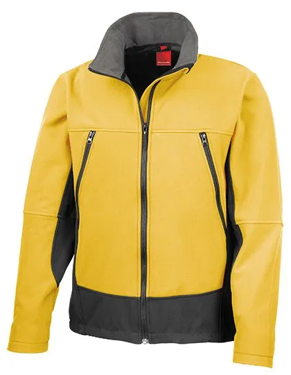 Heren Softshell Jas Result Activity R120X in Heren Softshell Jas Result Activity R120X Yellow-Black