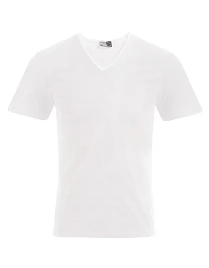Heren T-shirt V Hals Slim Fit Promodoro 3082 in Wit