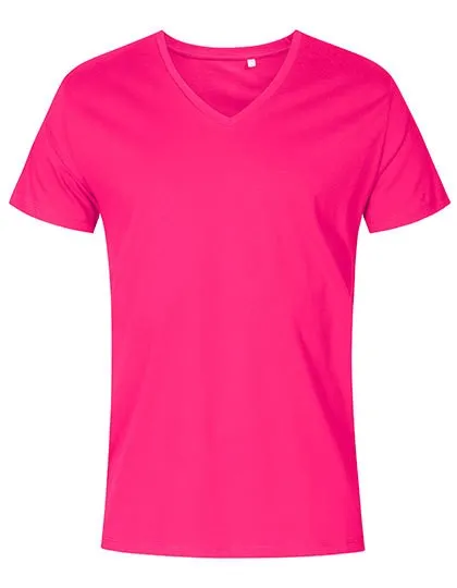 Heren T-shirt Promodoro V-Neck 1425 in Heren T-shirt Promodoro V-Neck 1425 - Bright Rose