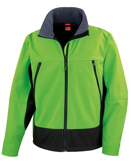 Heren Softshell Jas Result Activity R120X in Heren Softshell Jas Result Activity R120X Vivid Green-Black