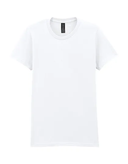 Dames T-shirt Gildan Softstyle 65000L in Dames T-shirt Gildan Softstyle 65000L - White