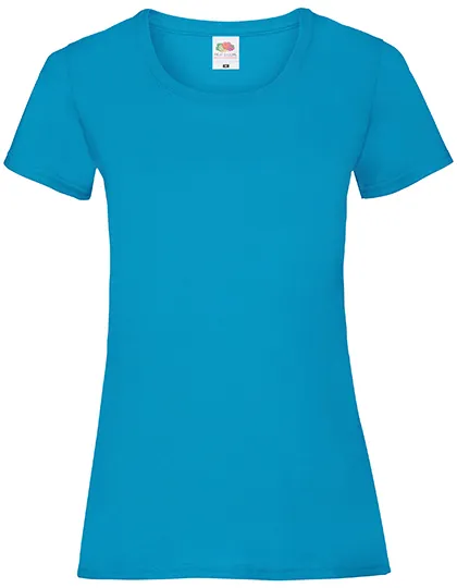 Dames T-shirts fruit of the loom value weight 61-372-0 in Dames T-shirts fruit of the loom value weight 61-372-0 - Azure Blue
