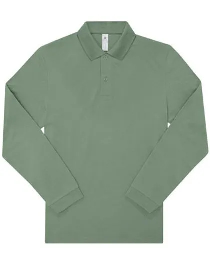Heren polo B&C My Polo 210 Long Sleeve PU427 in Heren polo B&C My Polo 210 Long Sleeve PU427 Almalfi Green