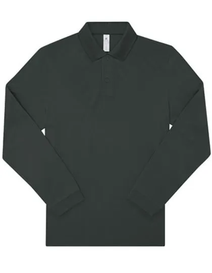 Heren Polo B&C My Polo 180 Long Sleeve in Heren Polo B&C My Polo 180 Long Sleeve Dark Forest