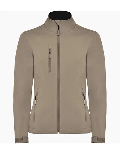Dames Softshell Jas Nebraska Roly SS6437 in Dark Sand