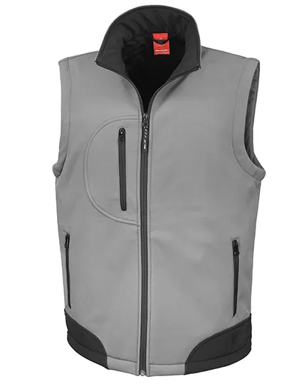 Heren Softshell Bodywarmer Result R123X in Heren Softshell Bodywarmer Result R123X workguard-grey