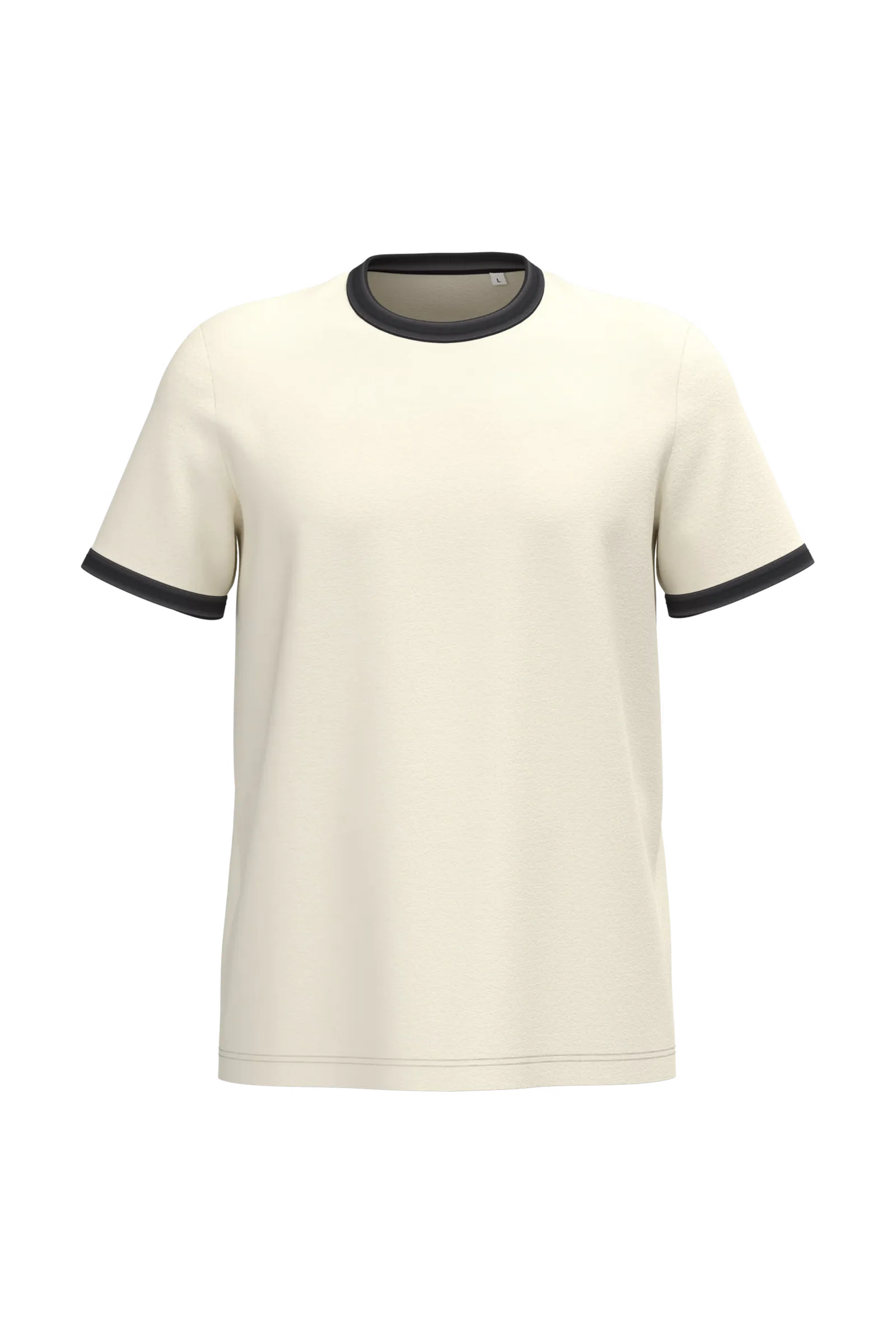 Heren Ringer T-shirt Native Spirit Ecologisch NS360 in Heren Ringer T-shirt Native Spirit Ecologisch NS360 IVORY-WASHED BLACK