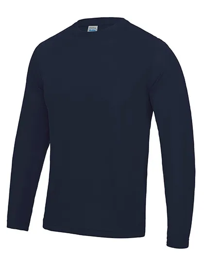 Heren Sportshirt Lange Mouw AWDis JC002 in Heren Sportshirt Lange Mouw AWDis JC002 French Navy