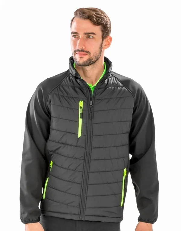 Heren Softshell Jas Result Recycled Compass Padded R237X