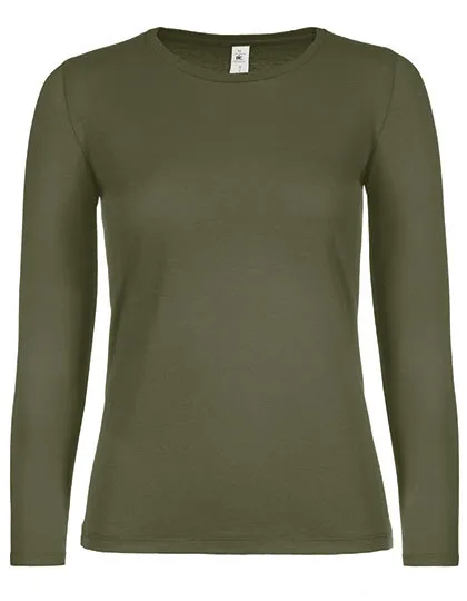 Dames T-shirt Lange Mouw B&C TW06T in Dames T-shirt Lange Mouw B&C TW06T - Urban Khaki