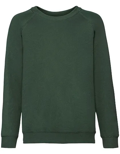 Kinder Sweater Classic Raglan Fruit of the Loom 62-039-0 in Bottle Green