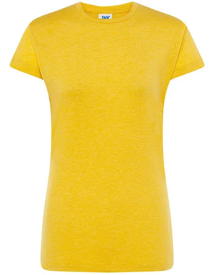 Goedkope Dames T-shirt JHK Regular Comfort TSRLCMF in Goedkope Dames T-shirt JHK Regular Comfort TSRLCMF - Mustard Heather