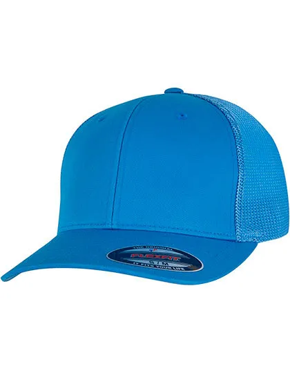 Flexfit Cap Mesh Cotton Twill Trucker 6511 in Mesh Cotton Twill Trucker Cap Blue