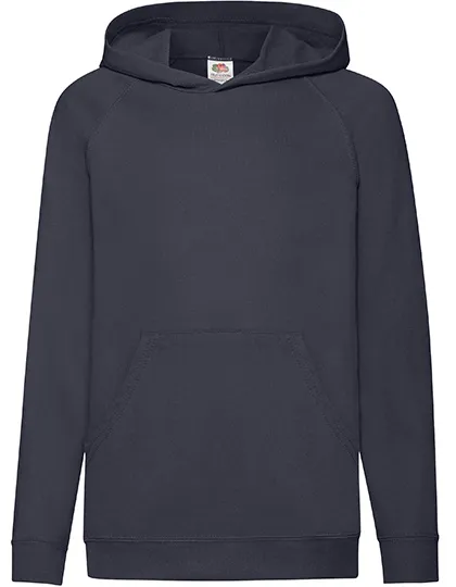 Kinder Hooded Sweater Fruit of the Loom Lightweight 62-009-0 in Kids Lightweight Hooded Sweat Deep Navy