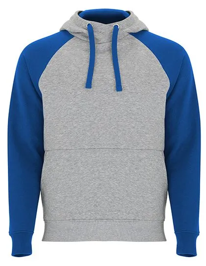 Baseball Hooded Sweater Roly Badet SU1058  in Baseball Hooded Sweater Roly Badet SU1058 Heather Grey-Royal Blue