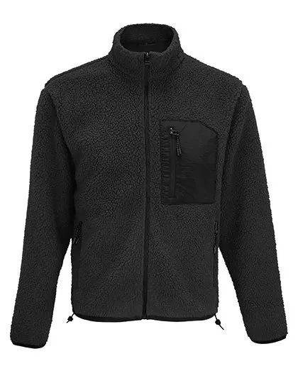 Heren Fleecevest Sol's Fury 04042 in Heren Fleecevest Sols Fury 04042 carbon grey-zwart
