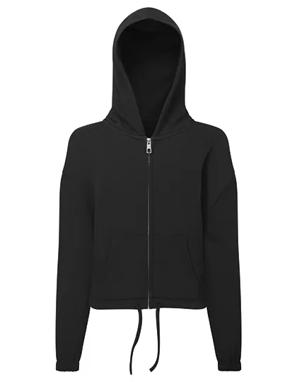 Kinder Hooded Tri Dri Recycled Cropped Oversize Full Zip TR61B in Kinder Hooded Tri Dri Recycled Cropped Oversize Full Zip TR61B Zwart