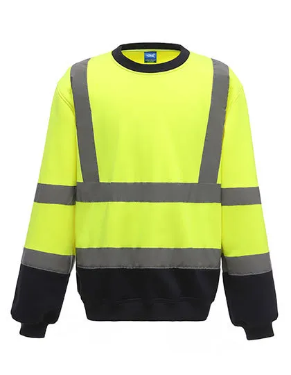 Sweater High Visibility HVJ510 in Sweater High Visibility HVJ510 High-Vis Yellow-Navy