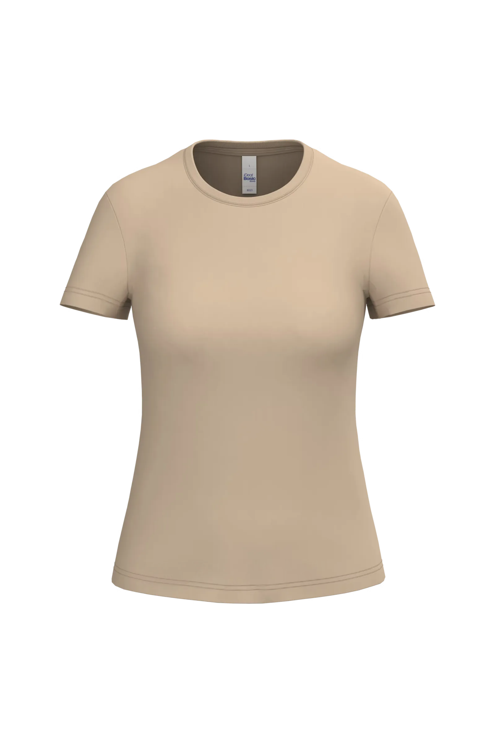 Dames T-shirt iDeal Basic Brand 190 IB321 in Dames T-shirt iDeal Basic Brand 190 IB321 - Sand