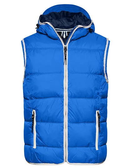 Heren Bodywarmer Daiber JN1076 in Heren Bodywarmer Daiber JN1076 nautic Blue-Wit