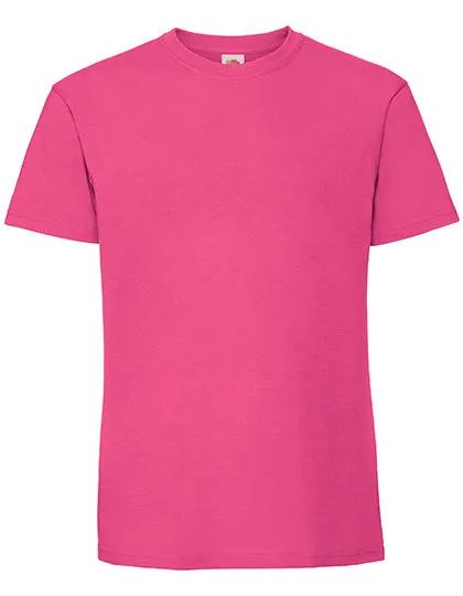 Heren T-shirt Ringspun Premium Fruit of the loom 61-422-0 in Heren T-shirt Ringspun Premium Fruit of the loom 61-422-0 - Fuchsia