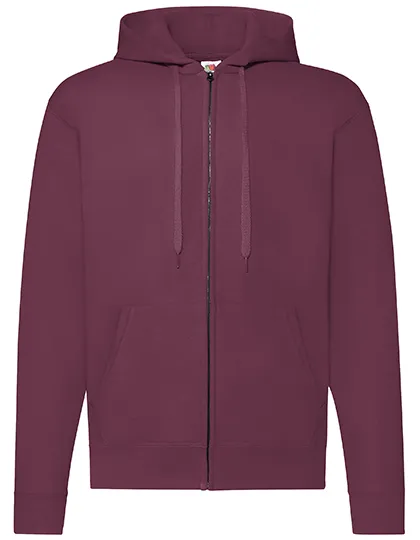 Heren Hoodie Fruit of the loom 62-062-0 Full zip in Hooded sweater Fruit of the loom Full zip burgundy