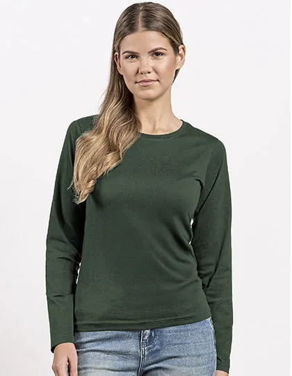 Dames T-shirt LS Promodoro Premium-T 4098 in Dames T-shirt LS Promodoro Premium-T 4098 - Forest