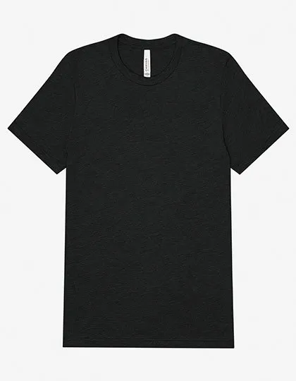 Heren T-shirt Bella Triblend Crew Neck 3413 in Charcoal-Black Triblend