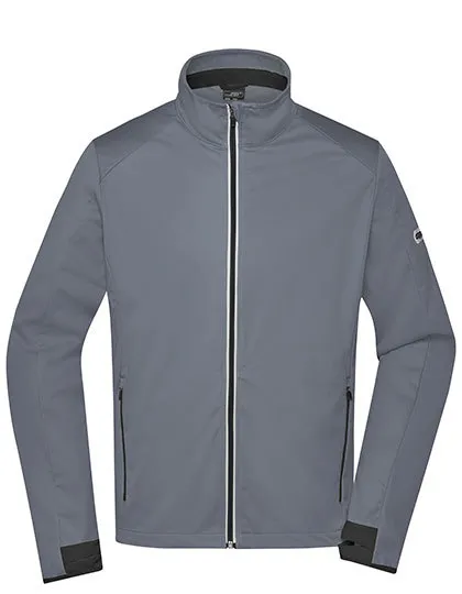 Heren Sport Softshell Jas Daiber JN1126 in Heren Sport Softshell Jas Daiber JN1126 Titan-Zwart