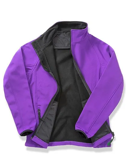 Dames Softshell Jas Result R231F in Dames Softshell Jas Result R231F Purple/Black
