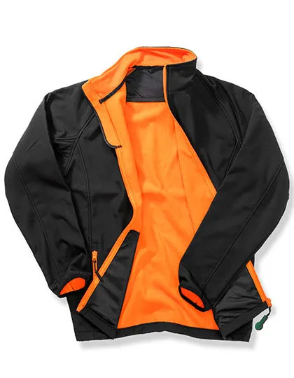 Heren Softshell Jas Result R231M in Heren Softshell Jas Result R231M Black-Orange